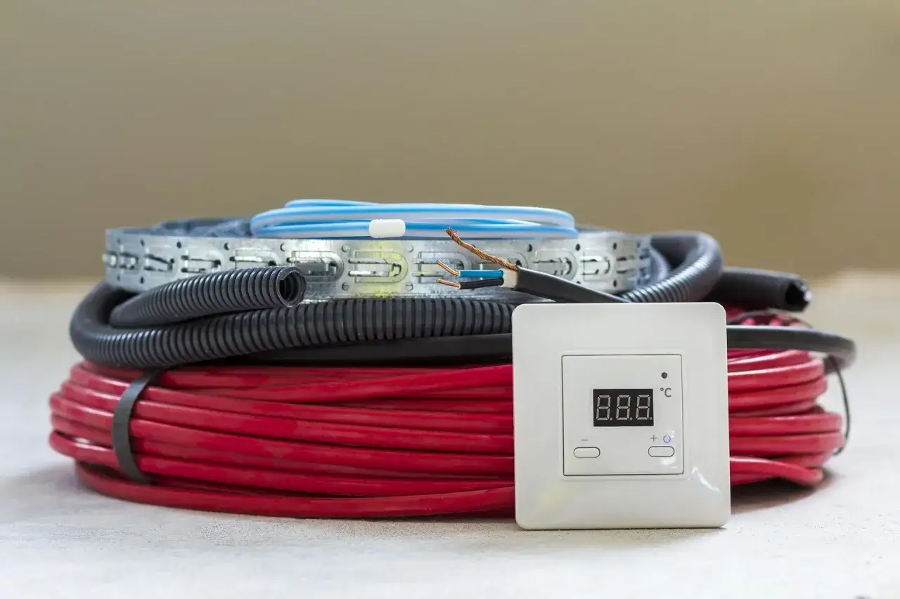Kabel grzewczy i termostat to rozwiązanie, co zrobić żeby nie zamarzła woda w rurach.